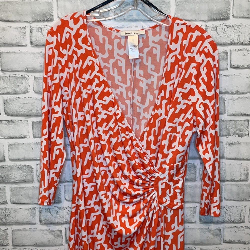 LAUNDRY By Design Faux Wrap Dress 12 - Picture 3 of 8